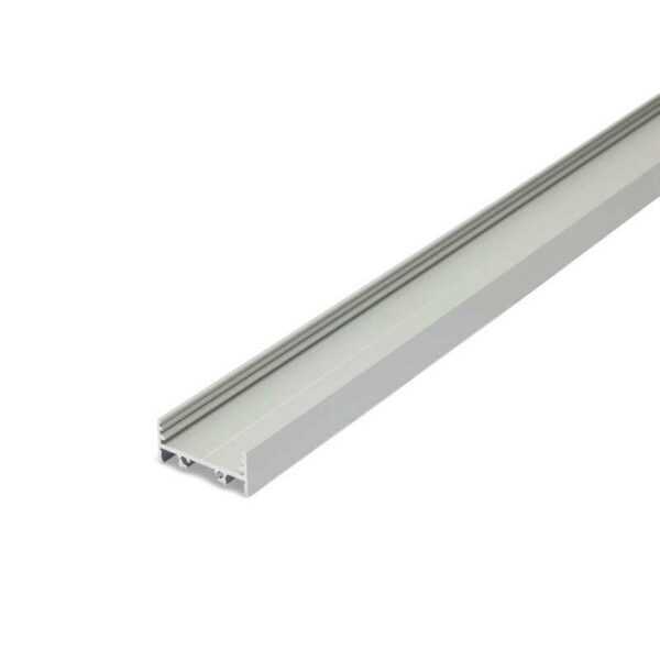 2 meter led alu profil aufbau breit 01 silber eloxiert 30mm serie varia