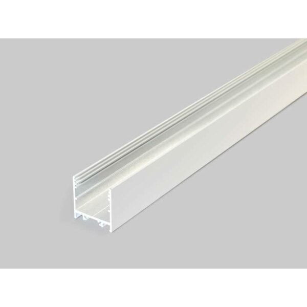 2 meter led alu profil aufbau breit 02 weiss lackiert 30mm serie varia