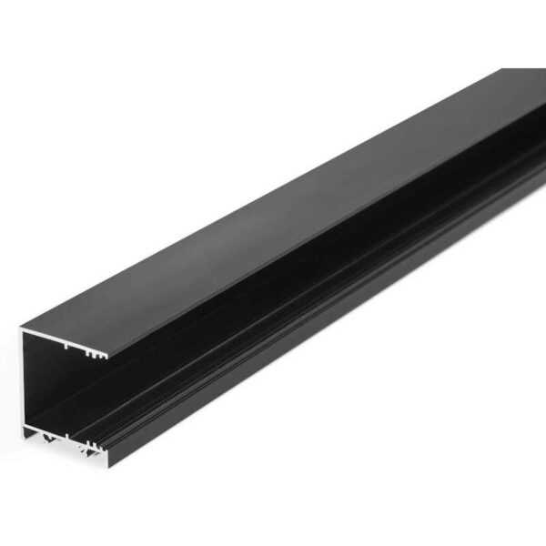 2 meter led alu profil aufbau breit 03 schwarz eloxiert 30mm serie varia