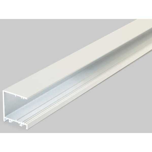 2 meter led alu profil aufbau breit 03 weiss lackiert 30mm serie varia