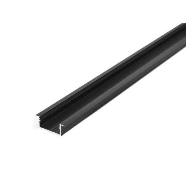 2 meter led alu profil einbau breit 06 schwarz eloxiert 30mm serie varia