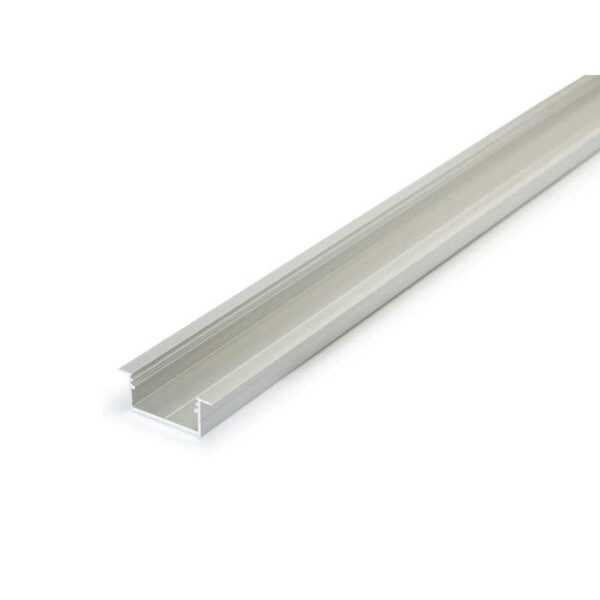 2 meter led alu profil einbau breit 06 silber eloxiert 30mm serie varia