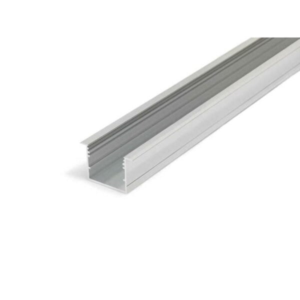 2 meter led alu profil einbau breit 07 silber eloxiert 30mm serie varia