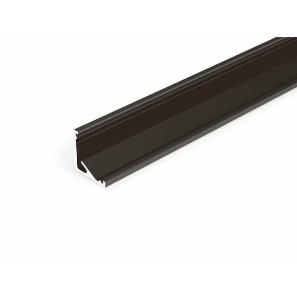 2 meter led aluleiste corner 30 60 grad serie eco schwarz