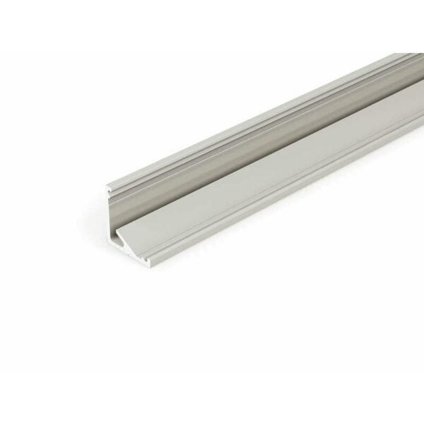 2 meter led aluleiste corner 30 60 grad serie eco silber