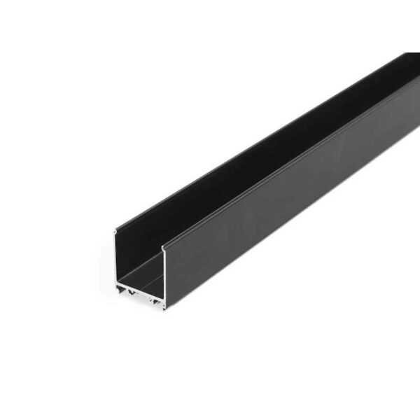 2 meter led aluprofil varia 08 schwarz