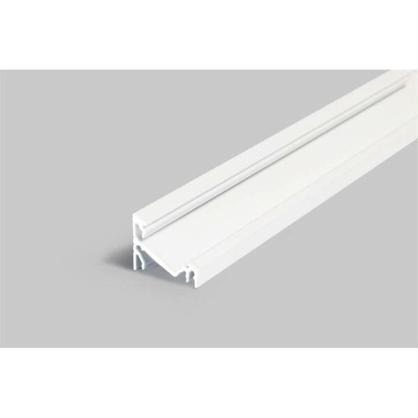 2 meter led profil corner 30 grad weiss lackiert ohne abdeckung 14mm serie l