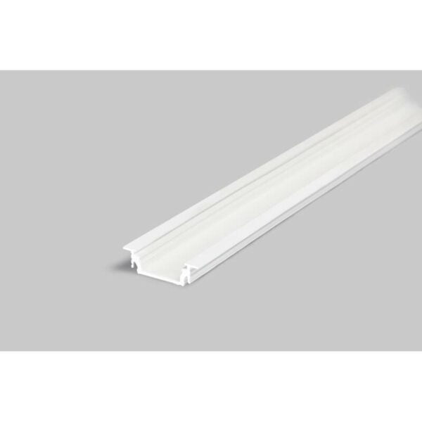 2 meter led profil einbau flach weiss lackiert ohne abdeckung 14mm serie l