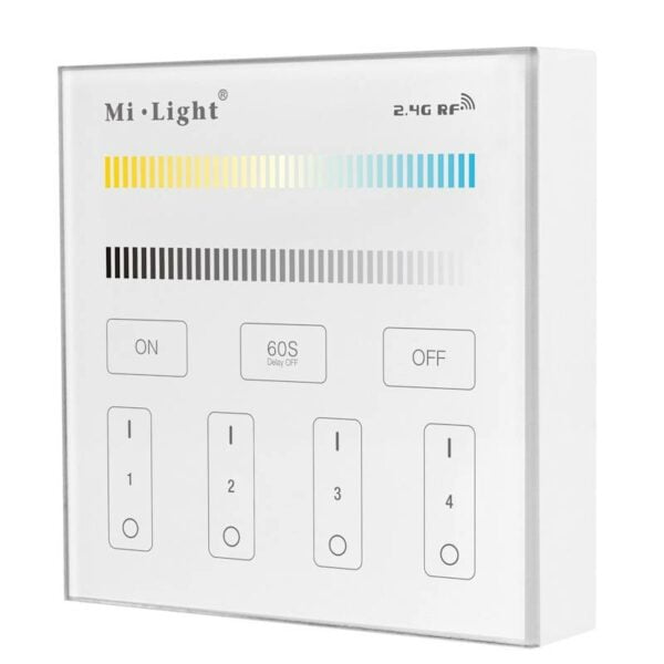 24 ghz 4 zonen dual weiss steuerung zur wandmontage ohne empfangseinheit mit touchdisplay