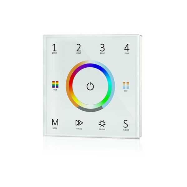 24 ghz 4 zonen funkdimmer fuer rgb cct led baender zur wandmontage serie sky