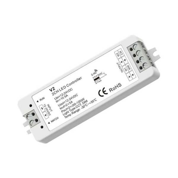 24 ghz controller cct fuer dualweisse led baender 12 24vdc 2x5a serie sky