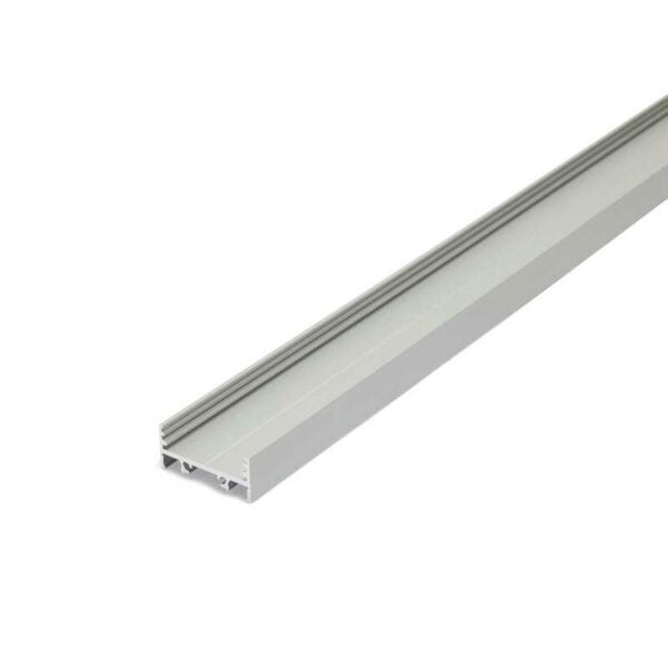 4 meter led alu profil aufbau breit 01 silber eloxiert 30mm serie varia