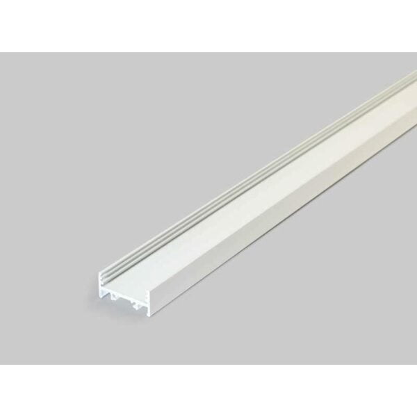 4 meter led alu profil aufbau breit 01 weiss lackiert 30mm serie varia