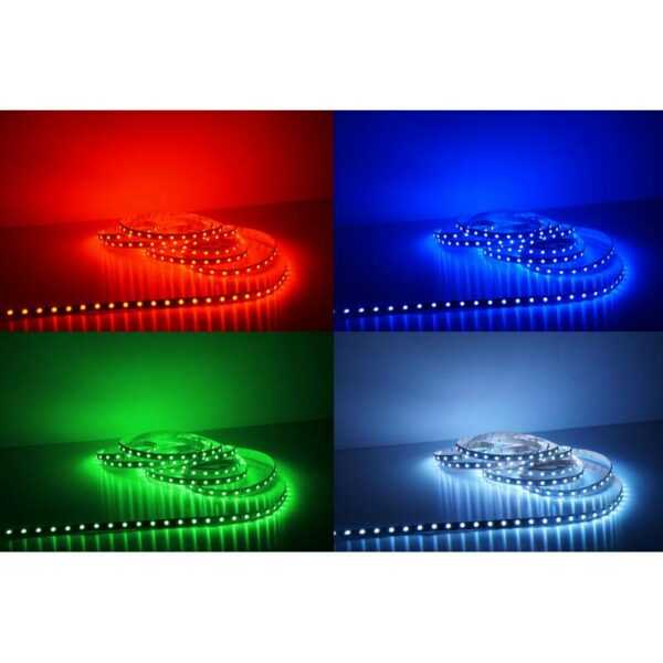 5 meter led streifen 24v 5050 rgb 144w 60 leds m ip20 high lumen