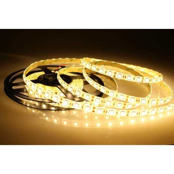 5 meter led strip 12v 5050 warmweiss 2900k 144w 60 leds m ip65