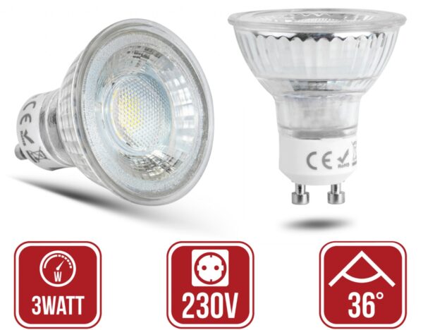 gu10 3watt led leuchtmittel warmweiss neutralweiss