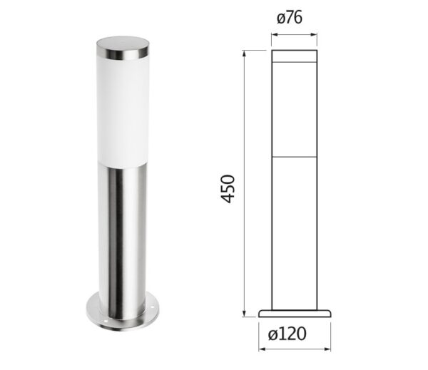 Standleuchte Milano E27 230V Außenleuchte 45cm