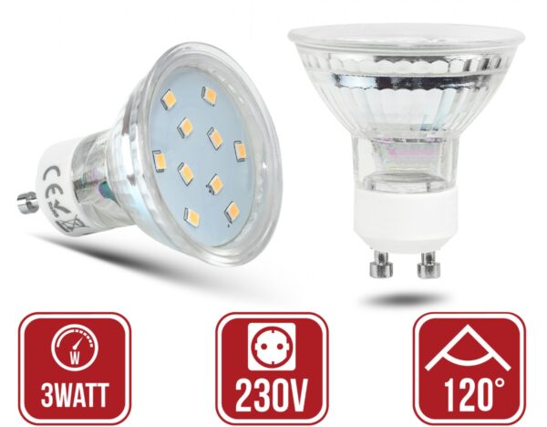 GU10 3Watt LED 230Volt Leuchtmittel