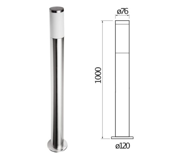 Standleuchte Milano E27 230V Außenleuchte 100cm